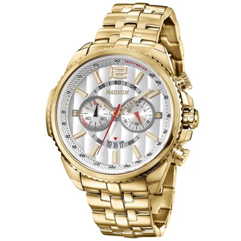 Relógio Magnum Masculino Ref: Ma32229h Cronógrafo Dourado