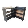 Balcão Caixa + Expositor Vidro 100% Mdf Preto Desmontado - Suprema Móveis - 2