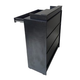 Balcão Caixa + Expositor Vidro 100% Mdf Preto Desmontado - Suprema Móveis - 3