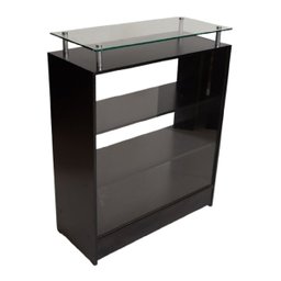 Balcão Caixa + Expositor Vidro 100% Mdf Preto Desmontado - Suprema Móveis - 4