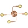 Lustre Plafon Hashtag Cobre De 4 Braços - 1