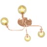 Lustre Plafon Hashtag Cobre De 4 Braços - 3