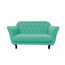 Ver imagem 4 de Kit Namoradeira + 2 Poltronas Decorativa Dália Veludo Acqua
