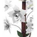Ver imagem 5 de Lustre de Ferro Sala de Jantar Moderna Flores com 4 Braços Rustico - Branco