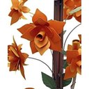 Ver imagem 6 de Lustre de Ferro Sala de Jantar Moderna Flores com 4 Braços Rustico - Laranja