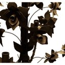 Ver imagem 3 de Lustre de Ferro Sala de Jantar Moderna Flores com 4 Braços Rustico - Verniz