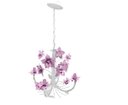 Ver imagem 2 de Lustre de Ferro Sala de Jantar Moderna Flores com 4 Braços Rustico - Rosa