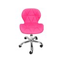 Ver imagem 2 de Cadeira Escritório Giratória Office Eiffel Slim Rosa