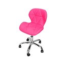 Ver imagem 1 de Cadeira Escritório Giratória Office Eiffel Slim Rosa