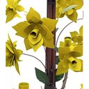 Ver imagem 6 de Lustre Rústico para Sala Estar Artesanal com Rosas de Ferro 4 Bocas - Amarelo
