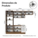 Ver imagem 3 de Armário de Cozinha Completa 270 cm Rustic/Branco Agata Madesa 12
