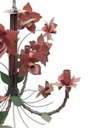 Ver imagem 6 de Lustre Rústico para Sala Estar Artesanal com Rosas de Ferro 4 Bocas - Vermelho Escuro