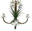 Ver imagem 3 de Lustre Artesanal para Quarto de Casal com Flores Rustico de Ferro - Branco