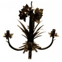 Ver imagem 1 de Lustre Artesanal para Quarto de Casal com Flores Rustico de Ferro - Verniz