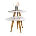Ver imagem 1 de Mesa Lateral Verona Pés Madeira Retrô: Branco
