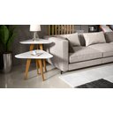 Ver imagem 2 de Mesa Lateral Verona Pés Madeira Retrô: Branco