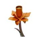 Ver imagem 6 de Lustre Artesanal em Ferro para Sala de Estar com Florzinha Simples - Laranja