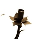 Ver imagem 5 de Lustre Artesanal em Ferro para Sala de Estar com Florzinha Simples - Verniz