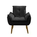 Ver imagem 4 de Sofá Conjunto Poltrona e Sofá Pequeno 2 Lugares Fixo 140cm Preto