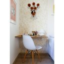 Ver imagem 4 de Luminária de Parede para Sala de Jantar em Ferro Artesanal e Flores - Amarelo