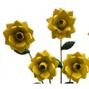 Ver imagem 6 de Luminária de Parede para Sala de Jantar em Ferro Artesanal e Flores - Amarelo
