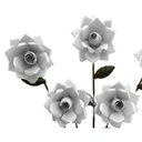 Ver imagem 5 de Luminária de Parede para Sala de Jantar em Ferro Artesanal e Flores - Branco