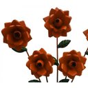 Ver imagem 5 de Luminária de Parede para Sala de Jantar em Ferro Artesanal e Flores - Laranja