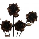 Ver imagem 5 de Luminária de Parede para Sala de Jantar em Ferro Artesanal e Flores - Verniz
