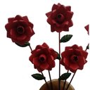 Ver imagem 6 de Luminária de Parede para Sala de Jantar em Ferro Artesanal e Flores - Vermelho Escuro