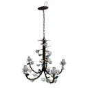 Ver imagem 1 de Lustre de Ferro Artesanal Sala de Espera de Escritório com Flores - Branco