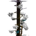 Ver imagem 5 de Lustre de Ferro Artesanal Sala de Espera de Escritório com Flores - Branco