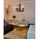 Ver imagem 4 de Lustre de Ferro Artesanal Sala de Espera de Escritório com Flores - Branco