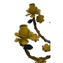 Ver imagem 6 de Lustre para Sala de Jantar Flores de Ferro Artesanal Rustico - Amarelo