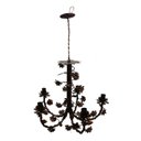 Ver imagem 2 de Lustre para Sala de Jantar Flores de Ferro Artesanal Rustico - Verniz