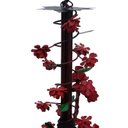 Ver imagem 6 de Lustre para Sala de Jantar Flores de Ferro Artesanal Rustico - Vermelho Escuro