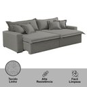 Ver imagem 2 de Sofá Montreal Linho 02 Módulos de 90cm B25cm Meu Sofá Online A230 Linho Cinza