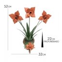 Ver imagem 1 de Luminária de Parede Area Externa Rustica de Ferro com Flores - Laranja