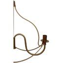 Ver imagem 5 de Lustre para Sala de Estar Artesanal de Ferro Rustico 3 Bocais Cecília - Dourado