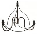 Ver imagem 3 de Lustre para Sala de Estar Artesanal de Ferro Rustico 3 Bocais Cecília - Verniz