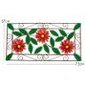 Moldura para Parede Sala de Estar Rustica Artesanal com Flores de Ferro - Vermelho - 2
