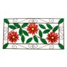 Moldura para Parede Sala de Estar Rustica Artesanal com Flores de Ferro - Vermelho - 1