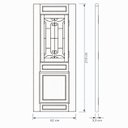 Ver imagem 5 de Folha de Porta Madeira Maciça 210x62cm Tauari Alteza com Grade Mapaf