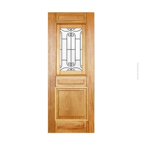 Folha de Porta Madeira Maciça 210x62cm Tauari Alteza com Grade Mapaf