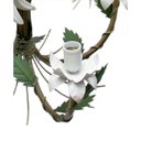 Ver imagem 5 de Luminária de Teto com Flores para Sala de Jantar em Ferro Envelhecida - Branco