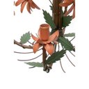 Ver imagem 5 de Luminária de Teto com Flores para Sala de Jantar em Ferro Envelhecida - Laranja