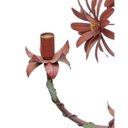 Ver imagem 5 de Luminária de Teto com Flores para Sala de Jantar em Ferro Envelhecida - Vermelho Escuro