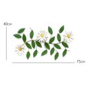Ver imagem 2 de Quadro Painel Decoração Sala de Jantar Tela com Flores Ferro - Branco