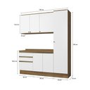 Ver imagem 3 de Armário de Cozinha Compacta 100% Mdf 190cm Nogueira/branco Celeste Kappesberg