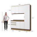 Ver imagem 4 de Armário de Cozinha Compacta 100% Mdf 190cm Nogueira/branco Celeste Kappesberg