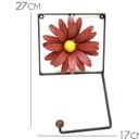 Ver imagem 1 de Porta Papel Higienico Rustico Banheiro Colonial com Flor de Ferro - Vermelho Escuro